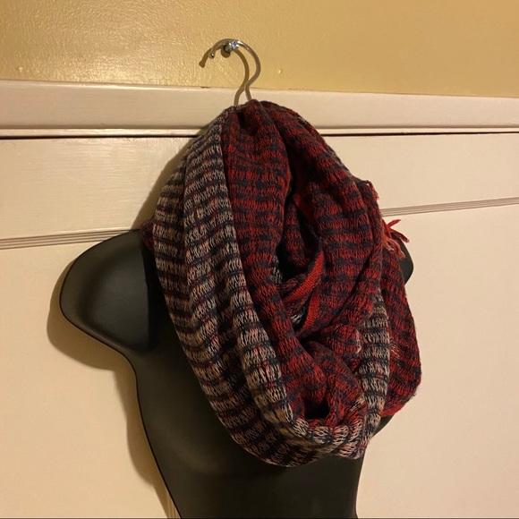 Madewell Accessories - Madewell Knit Infinity Scarf Red and Black